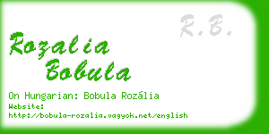 rozalia bobula business card