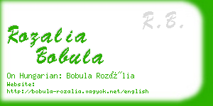 rozalia bobula business card